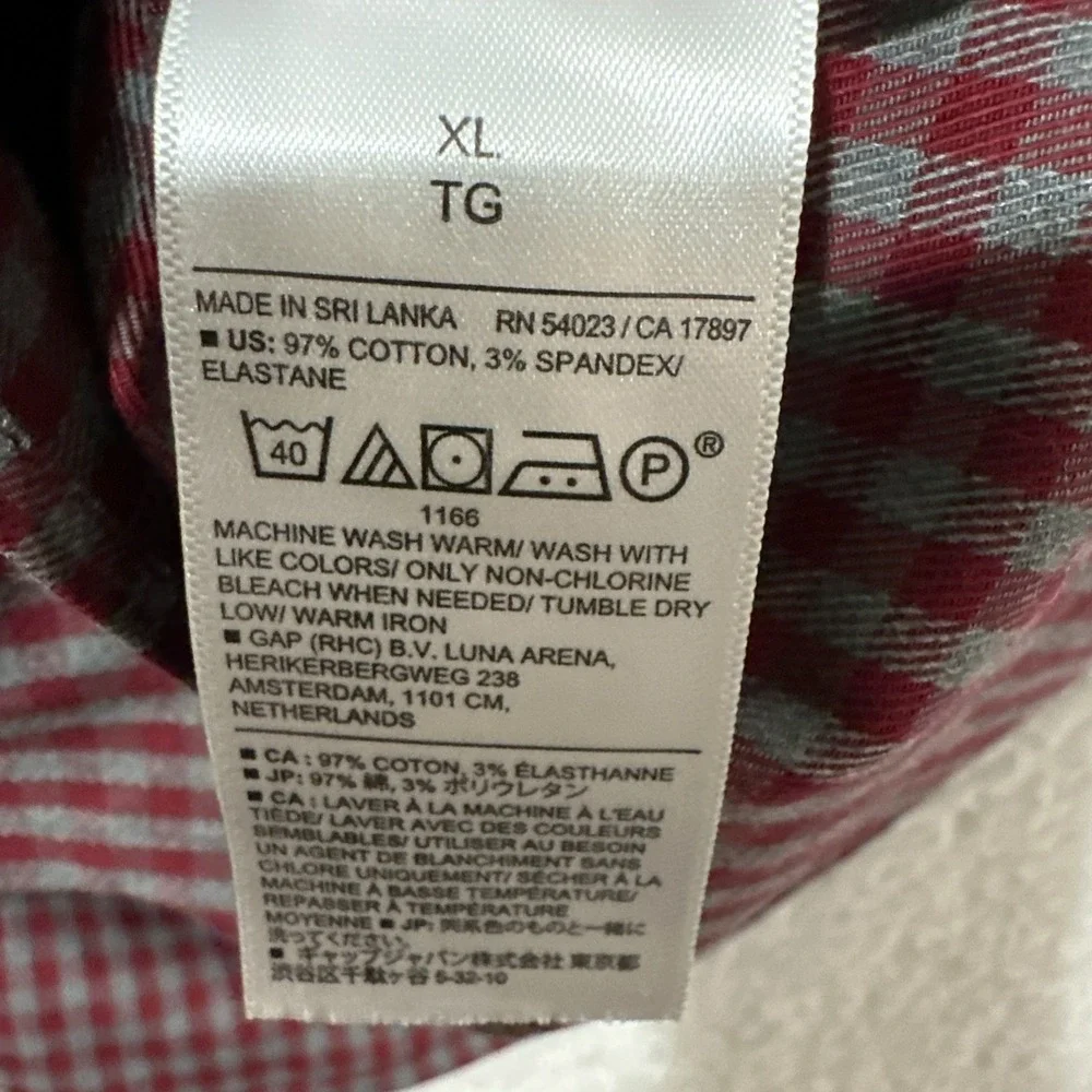 Banana Republic Checked Wrinkle-Resistant Slim-Fit Button Down Long Sleeve Shirt